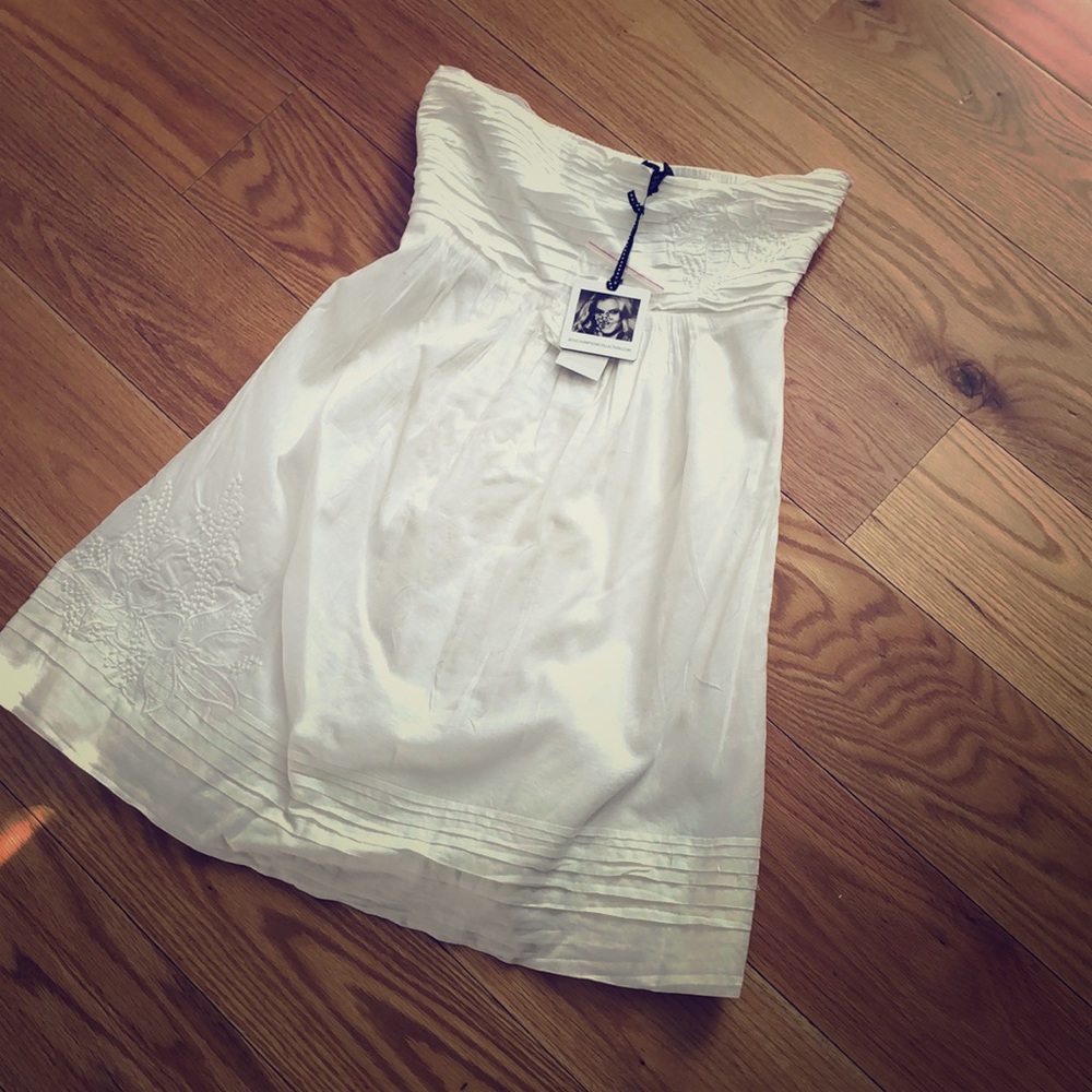 Strapless JS embroidered Dress